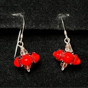 Lampwork Beads 925 stamped Earrings